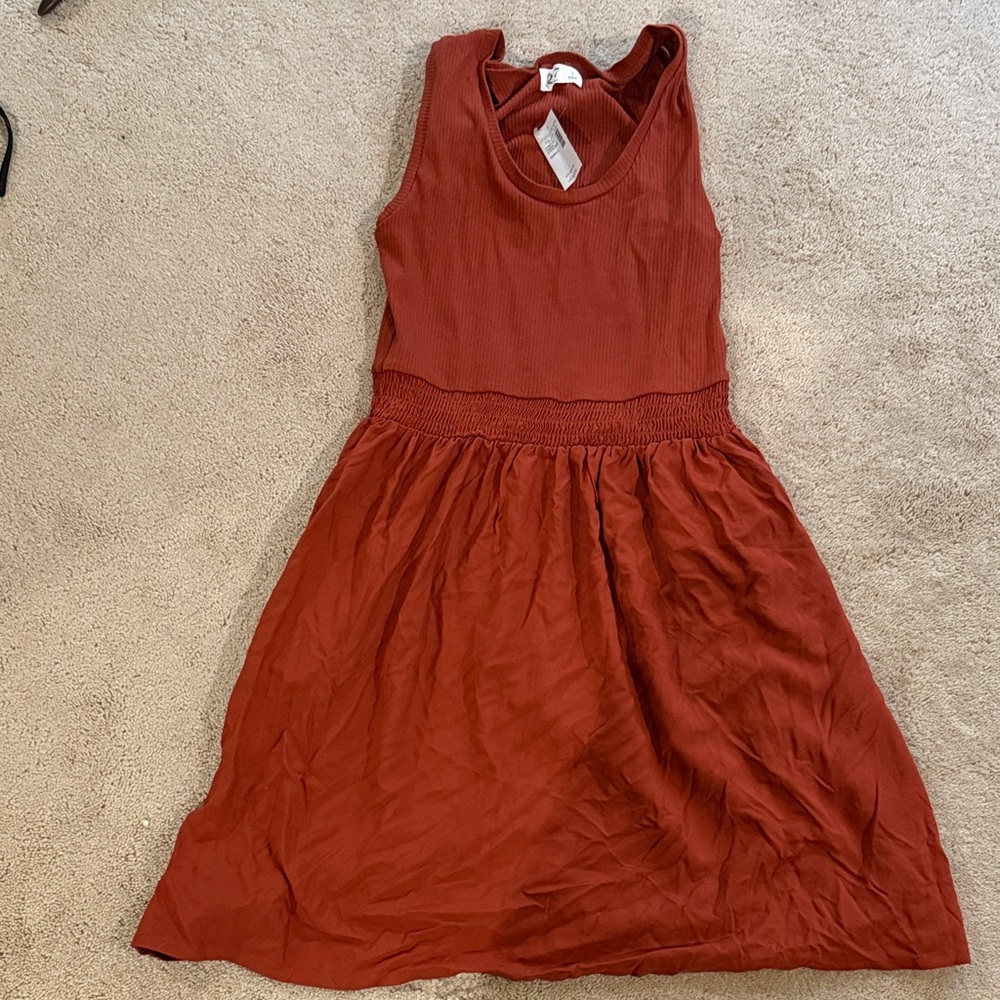 Rust Sleeveless Dress